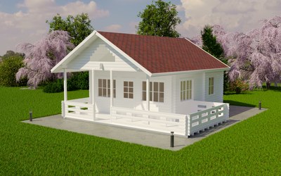 Дачный дом ДомБелКом ДС-4 6.0x6.0