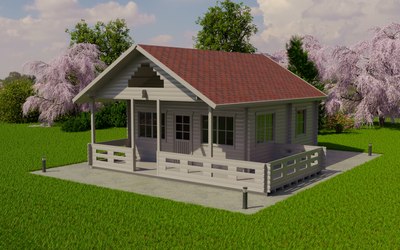 Дачный дом ДомБелКом ДС-4 6.0x6.0