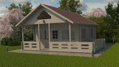 Дачный дом ДомБелКом ДС-4 6.0x6.0