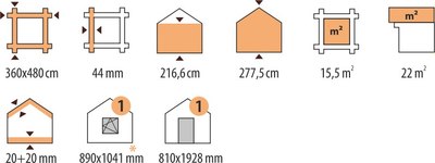 Дачный дом ДомБелКом ДС-6 3.6x4.8