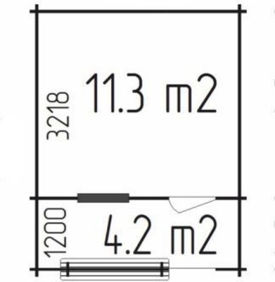 Дачный дом ДомБелКом ДС-6 3.6x4.8