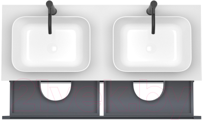 Тумба под умывальник ЗОВ Дион 120 / D120LAFM7015MKV5-KP13W