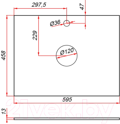 Тумба под умывальник ЗОВ Дион 60 / D60LAFM7015MKV5-KP13W