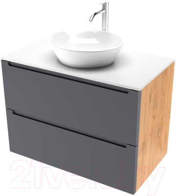 Тумба под умывальник ЗОВ Дион 70 / D70LHO0M7015МKV5-KP13W - фото