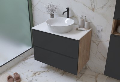 Тумба под умывальник ЗОВ Дион 80 / D80LHO0M7015МKV5-KP13W