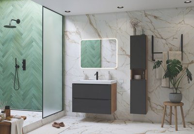 Тумба под умывальник ЗОВ Дион 80 / D80LHO0M7015МKV5-KP13W