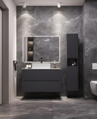 Тумба под умывальник ЗОВ Дион 90 / D90LAFM7015MKV5-KP13W