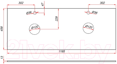 Тумба под умывальник ЗОВ Лира 120 / L120MW0MWGVA-KP13W