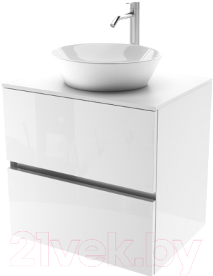 Тумба под умывальник ЗОВ Лира 70 / L70MW0MWGVA-KP13W - фото