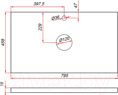 Тумба под умывальник ЗОВ Монови 80 / M80LA0LA-LDSPA