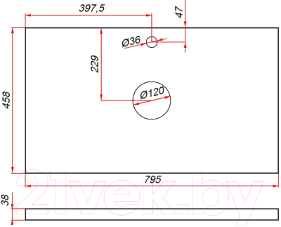 Тумба под умывальник ЗОВ Монови 80 / M80LG0LG-HPL38T