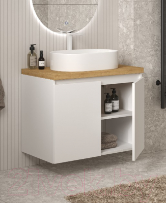 Тумба под умывальник ЗОВ Монови 80 / M80LW0LW-HPL38T