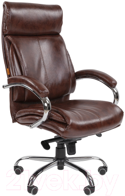 Кресло офисное Chairman CH423 (экокожа коричневый) - фото