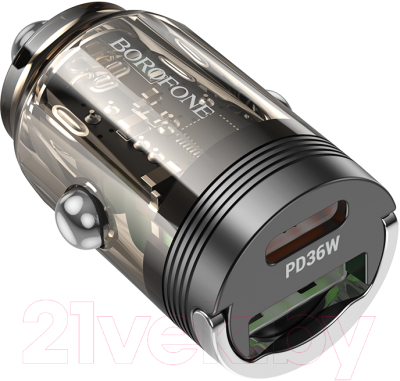 Адаптер питания автомобильный Borofone BZ29A PD36W + QC3.0 - фото