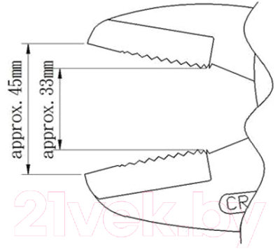 Гейферный зажим Toptul DAAR2B10