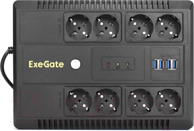 ИБП ExeGate NEO NNB-1000.LED.AVR.8SH.CH (EX293855RUS) - фото