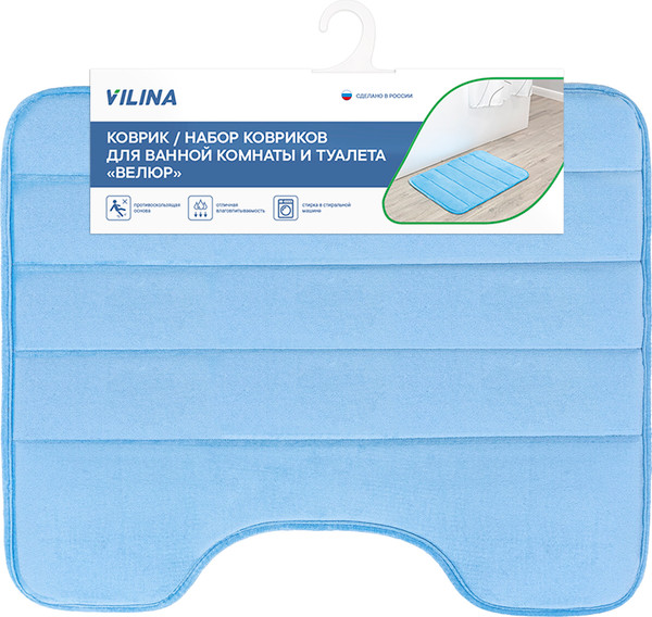 Коврик для туалета Вилина Велюр / 7191 - фото