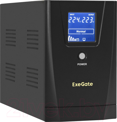 ИБП ExeGate SpecialPro Smart LLB-2000.LCD.AVR.2SH.RJ.USB (EX292632RUS) - фото