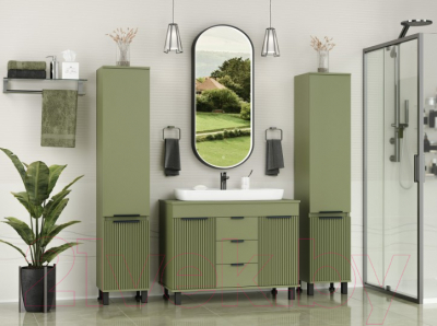 Шкаф-пенал для ванной Brevita Enfida 35 / ENF-05035-0801L