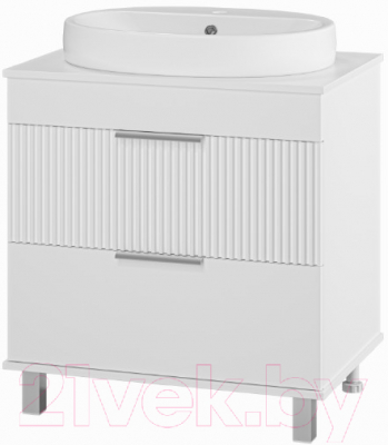 Тумба под умывальник Brevita Enfida 70 / ENF-06070-0142Я (белый матовый) - фото