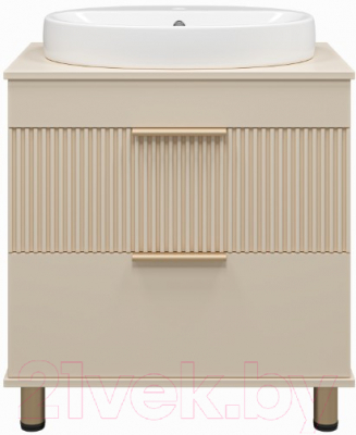 Тумба под умывальник Brevita Enfida 70 / ENF-06070-0342Я (бежевый матовый) - фото