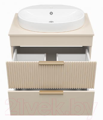 Тумба под умывальник Brevita Enfida 70 / ENF-06070-0342Я (бежевый матовый)