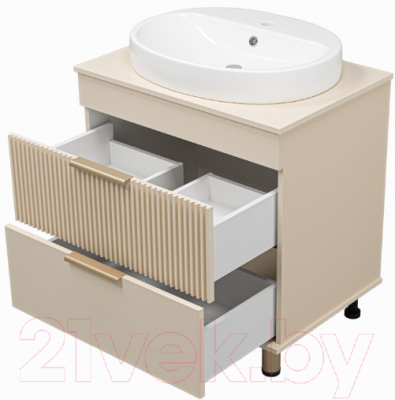Тумба под умывальник Brevita Enfida 70 / ENF-06070-0342Я (бежевый матовый)