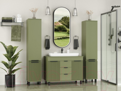 Тумба под умывальник Brevita Enfida 100 / ENF-06100-0843Я (зеленый матовый)