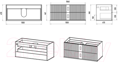 Тумба под умывальник Brevita Sevilla 105 / SEV-09105-0102Я