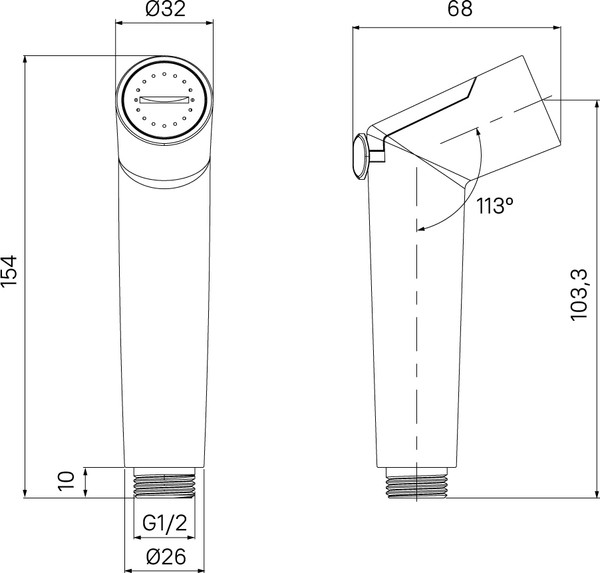 Лейка гигиенического душа IDDIS SLMBL0Gi20