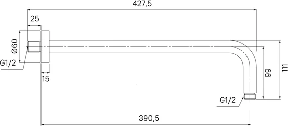 Душевой кронштейн Milardo Dale DALSB39M61
