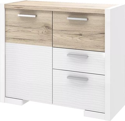 Тумба Stolline Венето / 266.02 (дуб санремо/белый) - фото