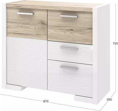 Тумба Stolline Венето / 266.02 (дуб санремо/белый)