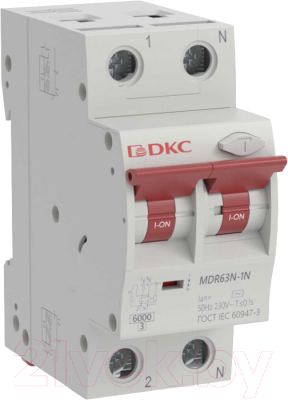 Дифференциальный автомат DKC Yon Max MDR63N 1P+N 10A C 30mA 6kA - фото