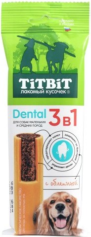 Лакомство для собак TiTBiT Dental 3 в 1 с облепихой для мелких и средних пород / 25857 - фото