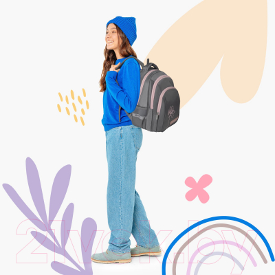 Школьный рюкзак Berlingo Comfort. Flower / RU-CM-1040