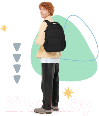 Школьный рюкзак Berlingo U3. Totally black / RU-U3-1062