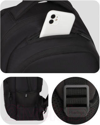 Школьный рюкзак Berlingo U3. Totally black / RU-U3-1062