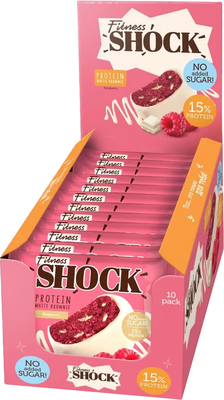 Набор протеинового печенья FitnesShock Брауни Малиновый - фото