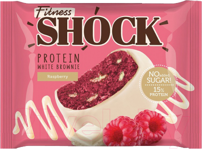 Набор протеинового печенья FitnesShock Брауни Малиновый