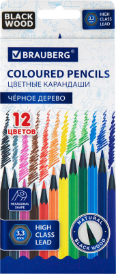 Набор цветных карандашей Brauberg 181856 - фото