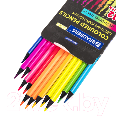 Набор цветных карандашей Brauberg Neon / 181852