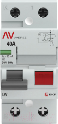 Устройство защитного отключения EKF Averes / rccb-2-40-30-ac-av