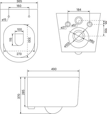Унитаз подвесной IDDIS Stone STORNSEi25