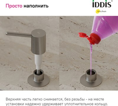 Дозатор встраиваемый в мойку IDDIS Kitchen Line SDIBN00i59