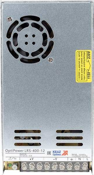 Блок питания для светодиодной ленты КЭАЗ OptiPower LRS 400-12 33.3A / 328890 - фото