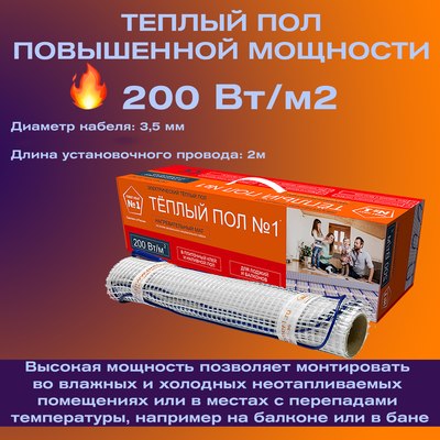 Теплый пол электрический Теплый пол №1 ТСП-180-0.9