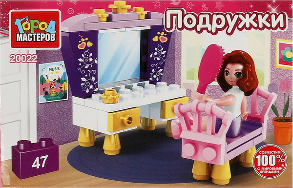 Конструктор Город мастеров Девочка перед зеркалом / 20022-AA - фото