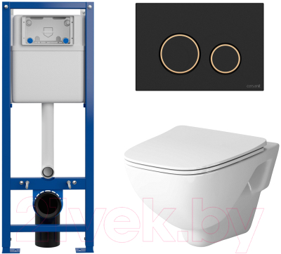 Унитаз подвесной с инсталляцией AM.PM X-Joy C851701SC + Cersanit Vector S-IN-MZ-VECTOR + Twins 63534 - фото