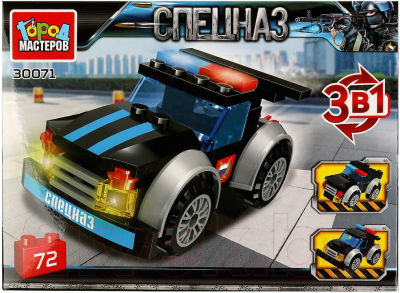 Конструктор Город мастеров Джип-спецназа 3в1 / 30071-JS - фото